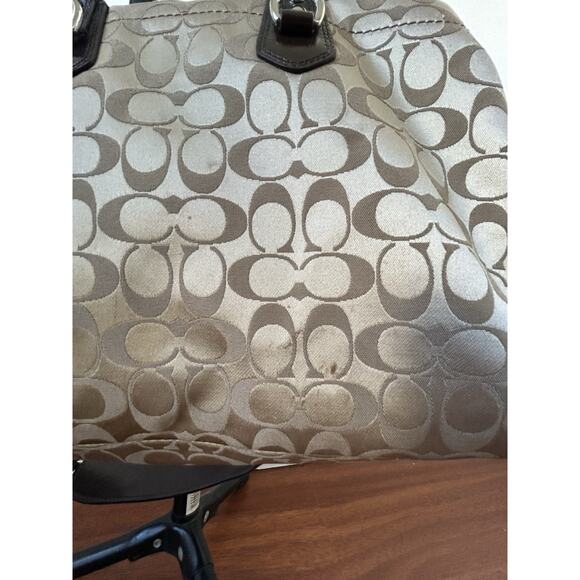 Coach Y2K Ashley Carryall Shoulder Bag Brown F15510 CC Logo Leather Canvas Read - Picture 7 of 10